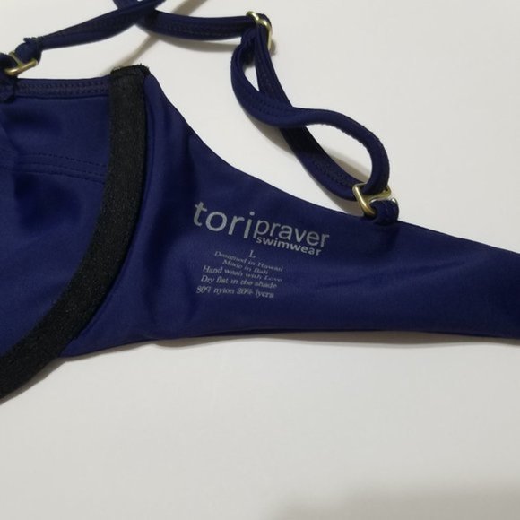 Tori Praver Deep Blue Bikini Top - Picture 5 of 5